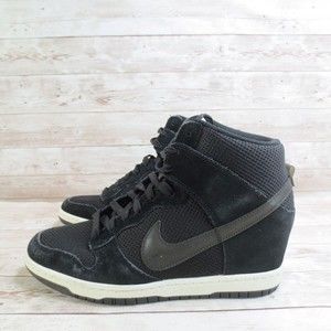 Nike Shoes Womens 9 Sneaker Black Nike Dunk Sky Hi Essential Hidden Wedge Heel *